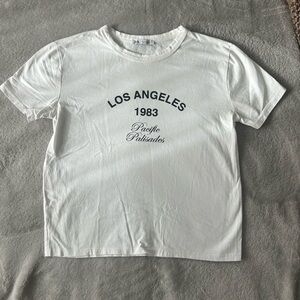 Zara LA Pacific Palisades~White Crewneck Tee
